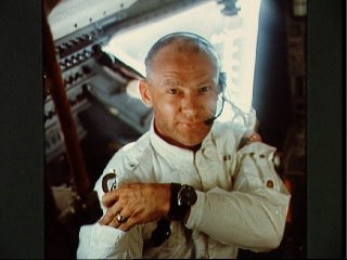 Astronaut Buzz Aldrin on Apollo 11