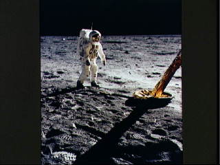 Buzz Aldrin on the moon