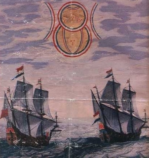 Ancient artwork depicting sailors seeing UFOs