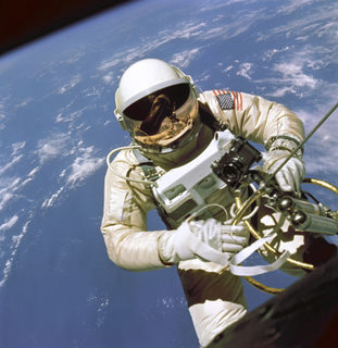 Astronaut James McDivitt in space