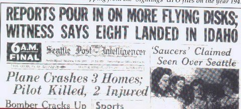 1947 Seattle Post UFO headline