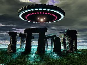 Alien ship over Stonehenge