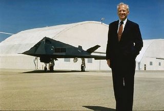 Ben Rich with Stealth fighter