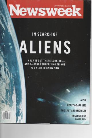 Nesweek cover featuring space aliens