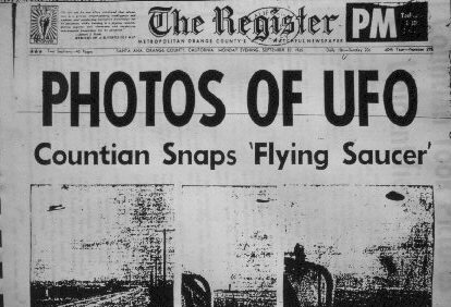 UFO Newspaper Headline
