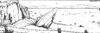 Crashed Alien Spacecraft in the Desert