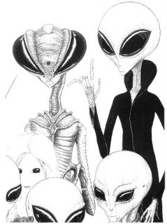 Many different aliens are on the Mothership